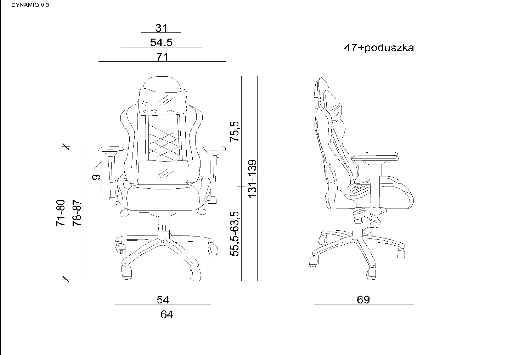 fotel gamingowy, fotel gamingowy dynamiq v3, fotele do komputera